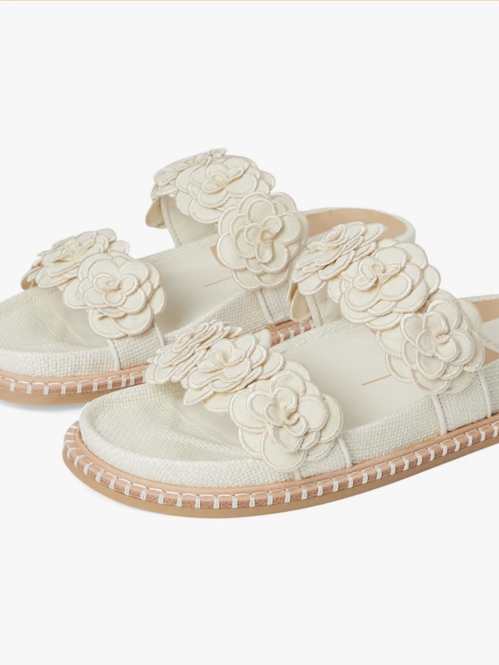Dolce Vita Sherpa White Raffia Sandal